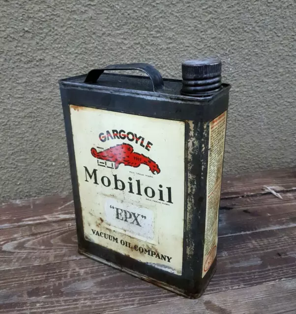 Öldose Ölkanister Gargoyle Mobilöl Motorenöl alt Tankstelle Werbung um 1940/50