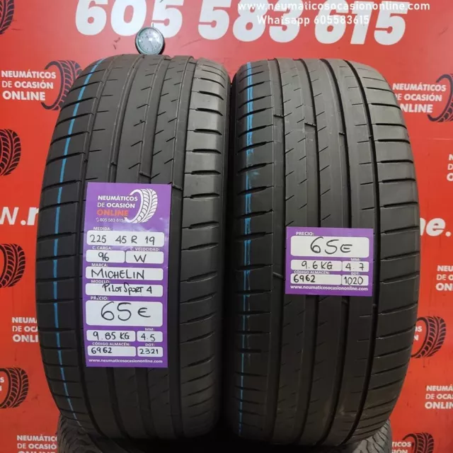 2x 225 45 R19 96W 4.5/4.7mm Michelin Pilot Sport 4 Ref.6962