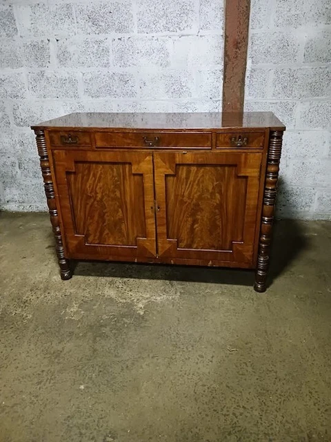 19th Century Mahogany Linen Press Base
