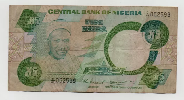 Nigeria 5 Naira 1979 Pick 20A Look Scans