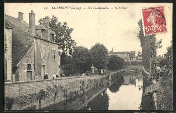 CPA Corbigny, Les Promenades 1919