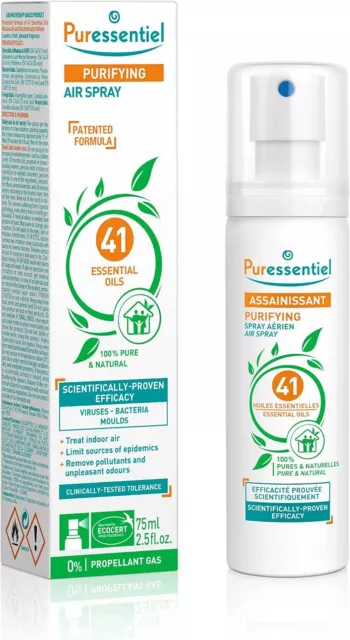 Puressentiel Purifying Air Spray 75 ml - 100% Natural Room - Air...