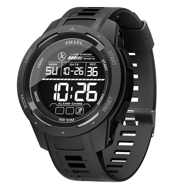 Montre Numérique LED étanche SMAEL Pour Homme - Chrono, Alarme, Sport, Modèle 8105