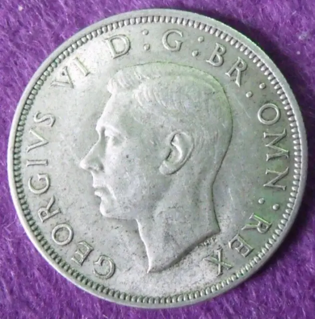 1946 GEORGE VI  SILVER HALF CROWN  ( 50% Silver )  British 2/6 Coin.   796