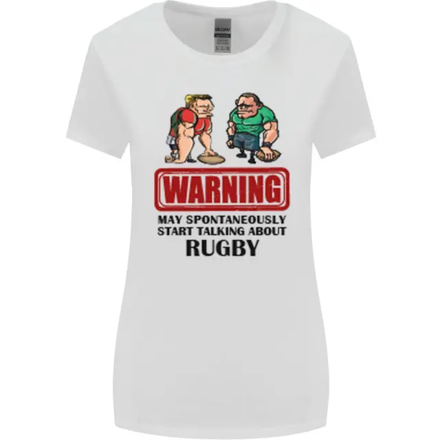 Maglietta da donna Rugby May Start Talking About Funny Beer taglio più largo