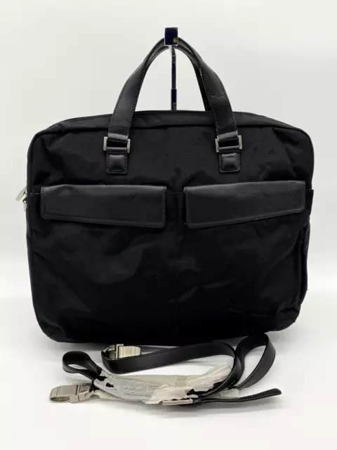 Tumi Ballistic Nylon w/ Leather Trim Tote 15" (Black)