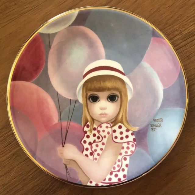 VINTAGE MDH MARGARET KEANE 1976 The Balloon Girl Limited Edition Collector Plate