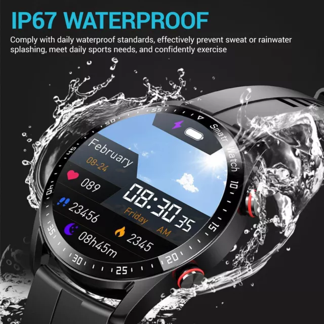 ECG+PPG Smart Watch Waterproof Bluetooth Fitness Tracker For Android 2023