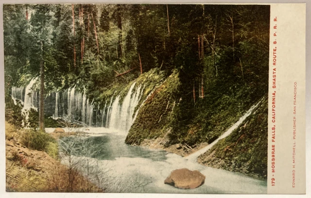 Mossbrae Falls, California CA, Shasta Route SPRR, Vintage Mitchell Postcard