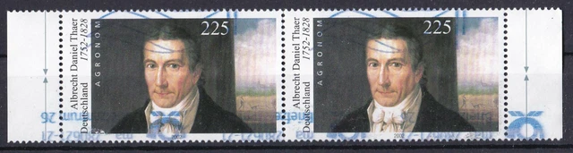 BRD 2002 250.Alrecht Daniel Thaer waagr. Paar Mi.Nr. 2255 I  o/used (Bfm-1-5)