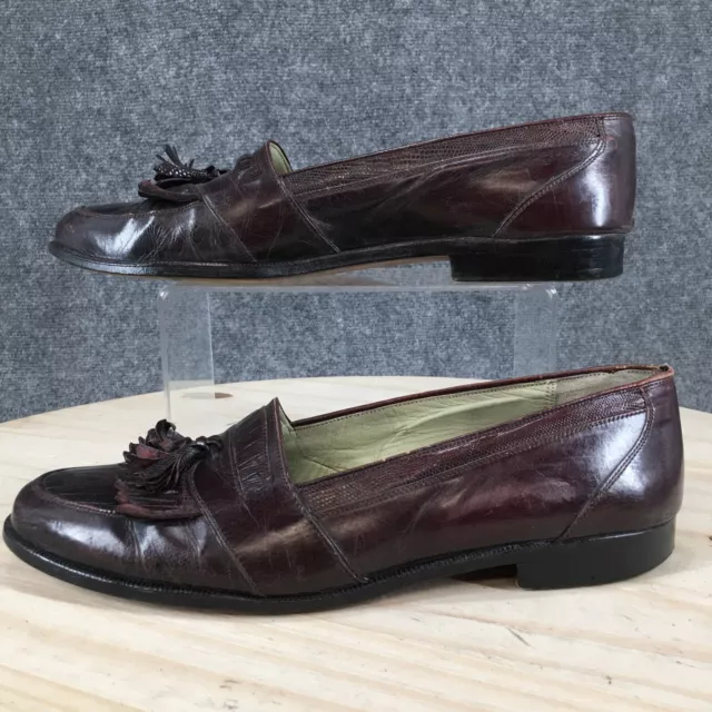 Vintage Churchs Loafers Shoes Mens 9 Loafer Tassel Kiltie Brown Leather Slip On