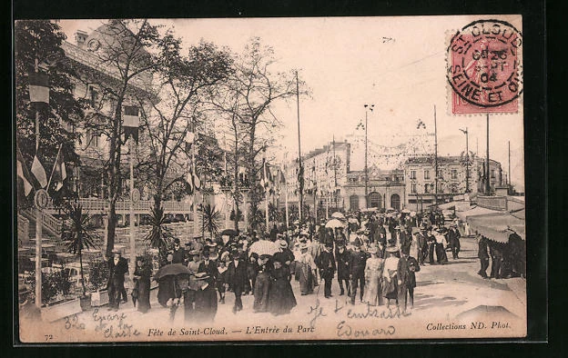 CPA Saint-Cloud, Fete, L´Entree du Parc 1904