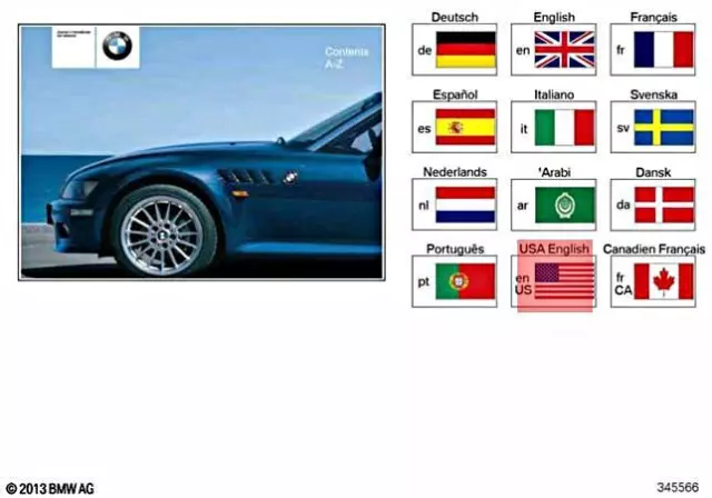 Genuine BMW Owners Manual Z3 Year 06/1998 - 09/1998