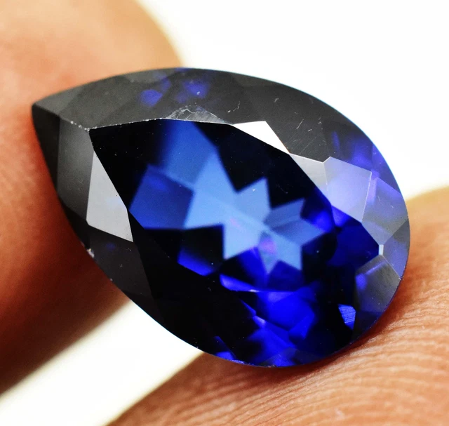 5.50 Ct Natural Royal Blue Sapphire Pear Shape FL Certified Genuine Gemstone