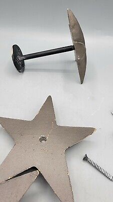 4 Rustic Western Cast Iron Hanging Texas Star Wall Nail Mount Coat Hook Ranch