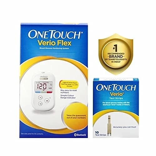Monitor de glucosa en sangre OneTouch Verio Flex con aplicación móvil OneTouch Reveal