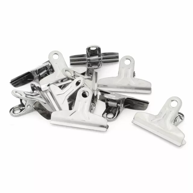10pcs Spring Loaded Office Grip Clips Money Clip Paper Binder Clamps