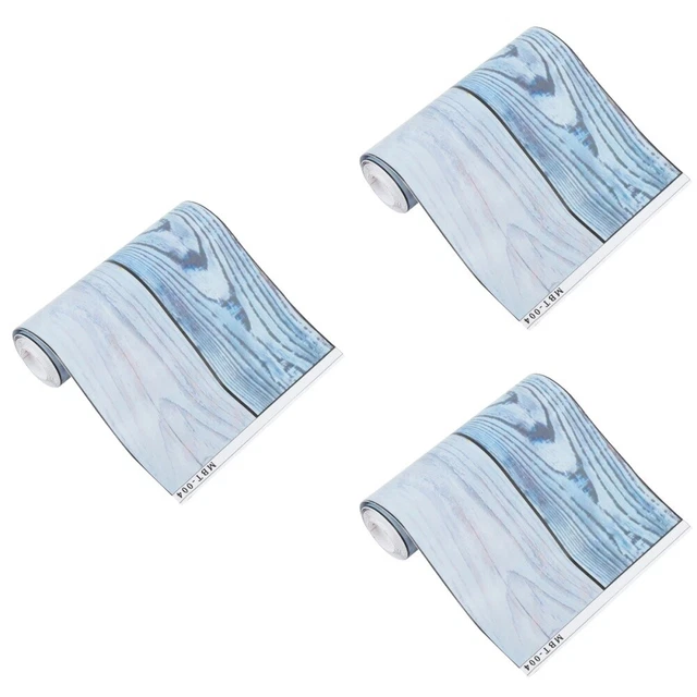 3 rollos de vinilo rollo de piso azulejos de vinilo pegatinas vintage decoración de madera