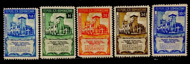 Dominican Republic 1945.Scott #412-416 Set of 5 Hinged OG