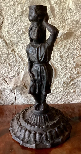 ANCIEN BOUGEOIR À main en bronze haute époque EUR 120,00 - PicClick FR