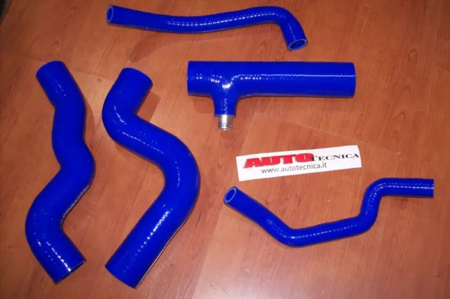 Kit 5 Manicotti Acqua Lancia Delta Evoluzione Hf Integrale 16V Tubi Silicone Blu