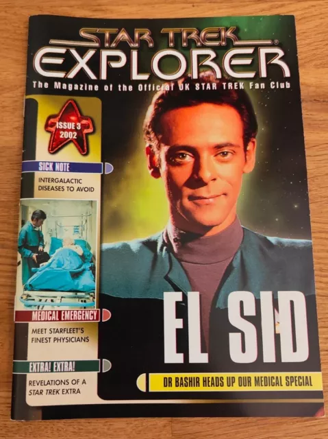 MAGAZINE - Star Trek Explorer Fan Club Issue #3 2002 Julian Bashire Cover