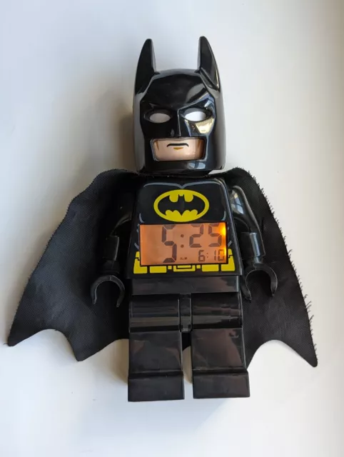 Lego DC Comics Super Heroes Batman Minifigure Alarm Clock 2015 Tested Working