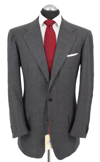 Kiton Napoli Sakko Gr. 102 Schurwolle mit MOHAIR handmade Grau NP: 4599€