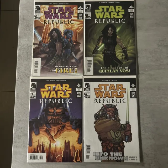 Dark Horse Comics Star Wars Republic #76,77,78,79 Run Lot Bundle Clone Wars