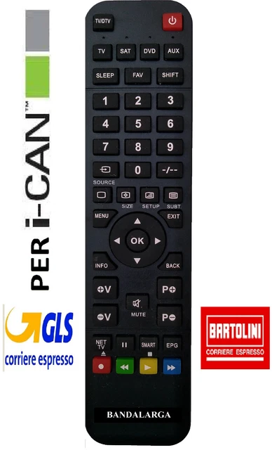 Telecomando Specifico Per Decoder Adb I-Can 1110Sh 1110Sv Snow 1110 Dark - Foto 3