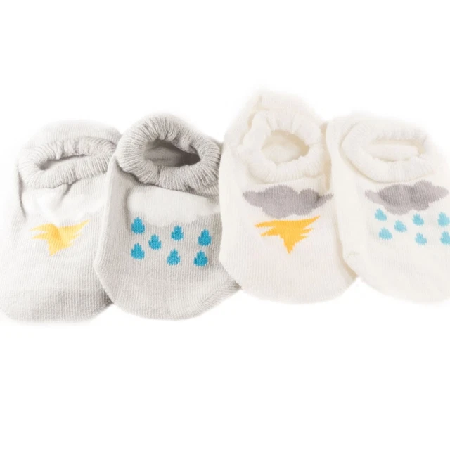 MonkeyEAT Baby Anti Slip Thunderstorm Rain Socks Set of 2 Pairs