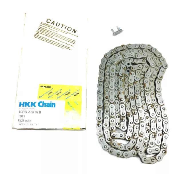 HKK Chain 10 Foot 192 Links Aqua Series II BS Roller Chain 10BR NOS