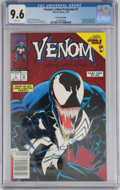 CGC 9.6 == 1993 Venom Lethal Protector #1 / Scarce Newsstand Edition!
