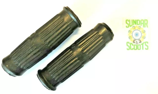 Set Of 2  Black    Handlebar Grips. Suitable For Lambretta Gp, Li, Sx & Tv