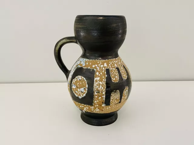 Vintage Lapid Pottery Israel Vase, Modernist Vase, Lapid Lava, Hand Painted