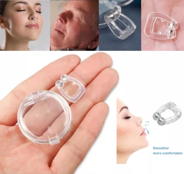 Anti Snoring Nasal Snore Stopper Silicone Magnetic Sleep Aid Nose Clip Device