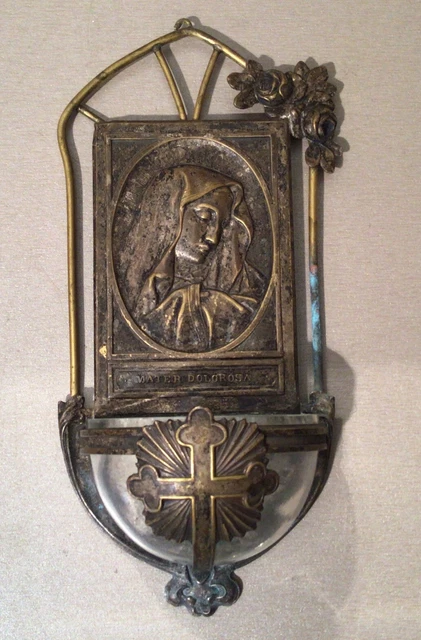 vintage Weihwasser Behälter Mutter Dolorosa Französisch