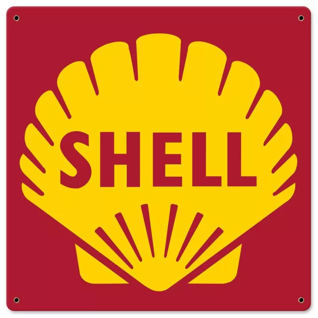 Shell 1961 Gas & Oil Logo 18" Square Heavy Duty Usa Made Metal Advertising Sign