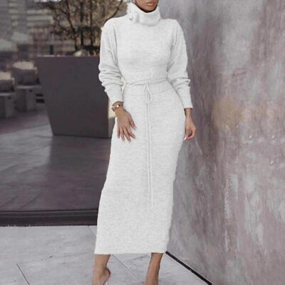 High Elastic Knitted Sweater Two Piece Set Women Turtleneck Crop Tops And Skirt