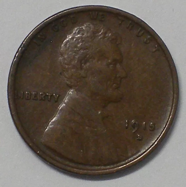 1915 D 1C Lincoln Cent Wheat Back Penny Coin Very High Grade