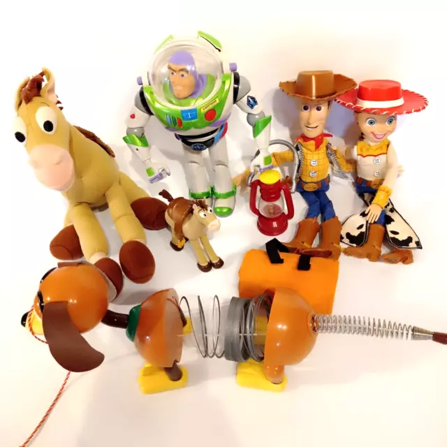 Disney Toy Story Bundle Buzz Lightyear, Woody, Jessie Bullseye & Slinky Dog Lot