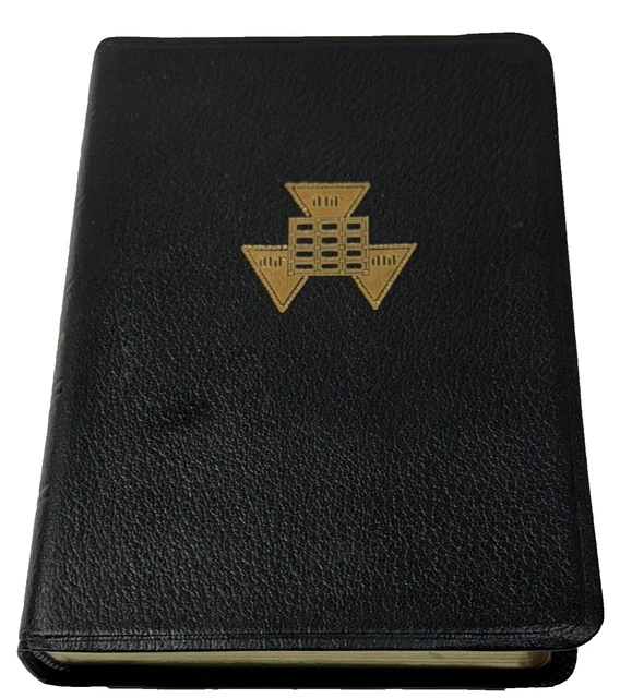 Leather Vtg Holman 1968 Masonic Bible & King Solomons Temple Holman Kelchner Box