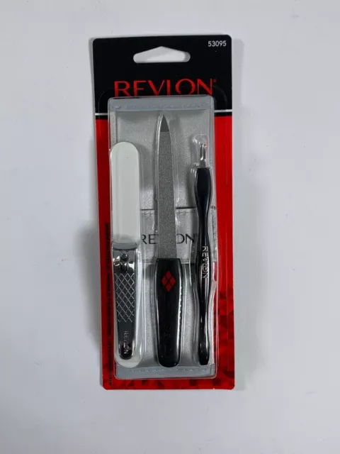 Revlon Manicure Essentials - Cuticle Trimmer/Nail Clip/Compact Emery File ~ NIP