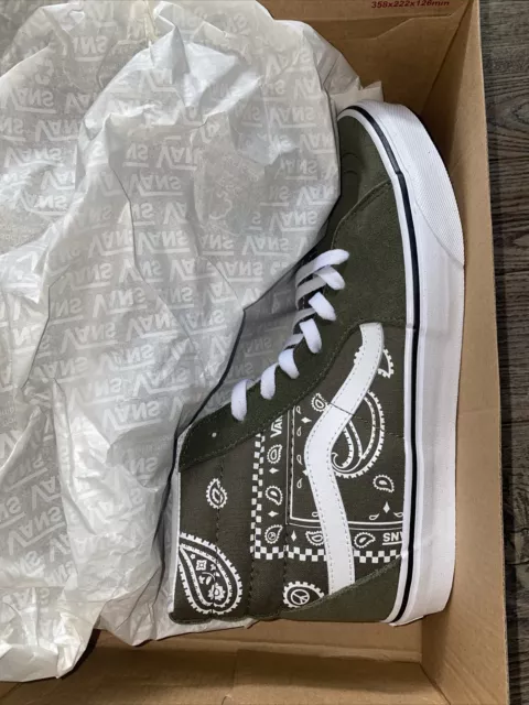 Size 10 - VANS Sk8-Hi Peace Paisley - Grape Leaf