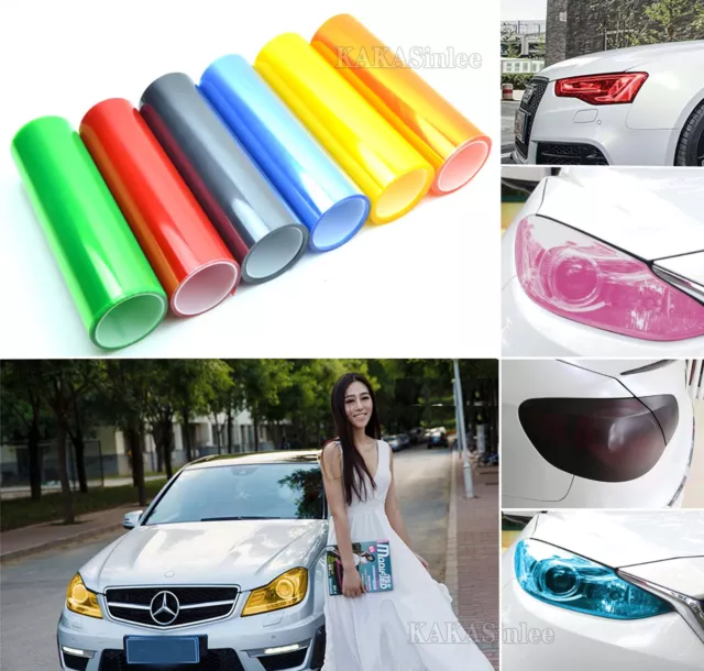 Colorful Car SUV Headlight Taillight Vinyl Wrap Glossy Tint Flexible PVC Sticker