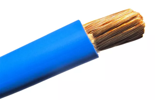 Welding Cable Blue #2 AWG GAUGE COPPER WIRE SAE J1127 CAR BATTERY SOLAR POWER