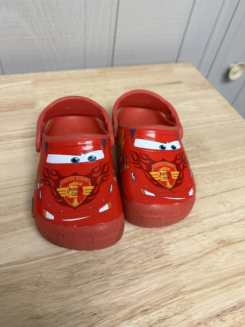 Crocs Lightning McQueen Disney Cars movie toddler Size C10 clogs water shoes Crocs Lightning McQueen Disney Cars movie toddler Size C10 clogs water shoes