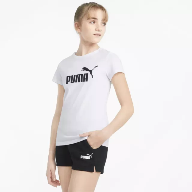 Completo Puma Bambina Corto 846936 02 Bianco Estivo Maglia Pantaloncino Short 2