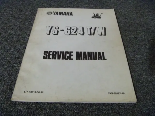 Yamaha YS624T & YS624W Snowblower Shop Service Repair Manual LIT-19616-00-16
