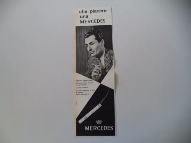 advertising Pubblicità 1958 SIGARETTE CIGARETTES MERCEDES